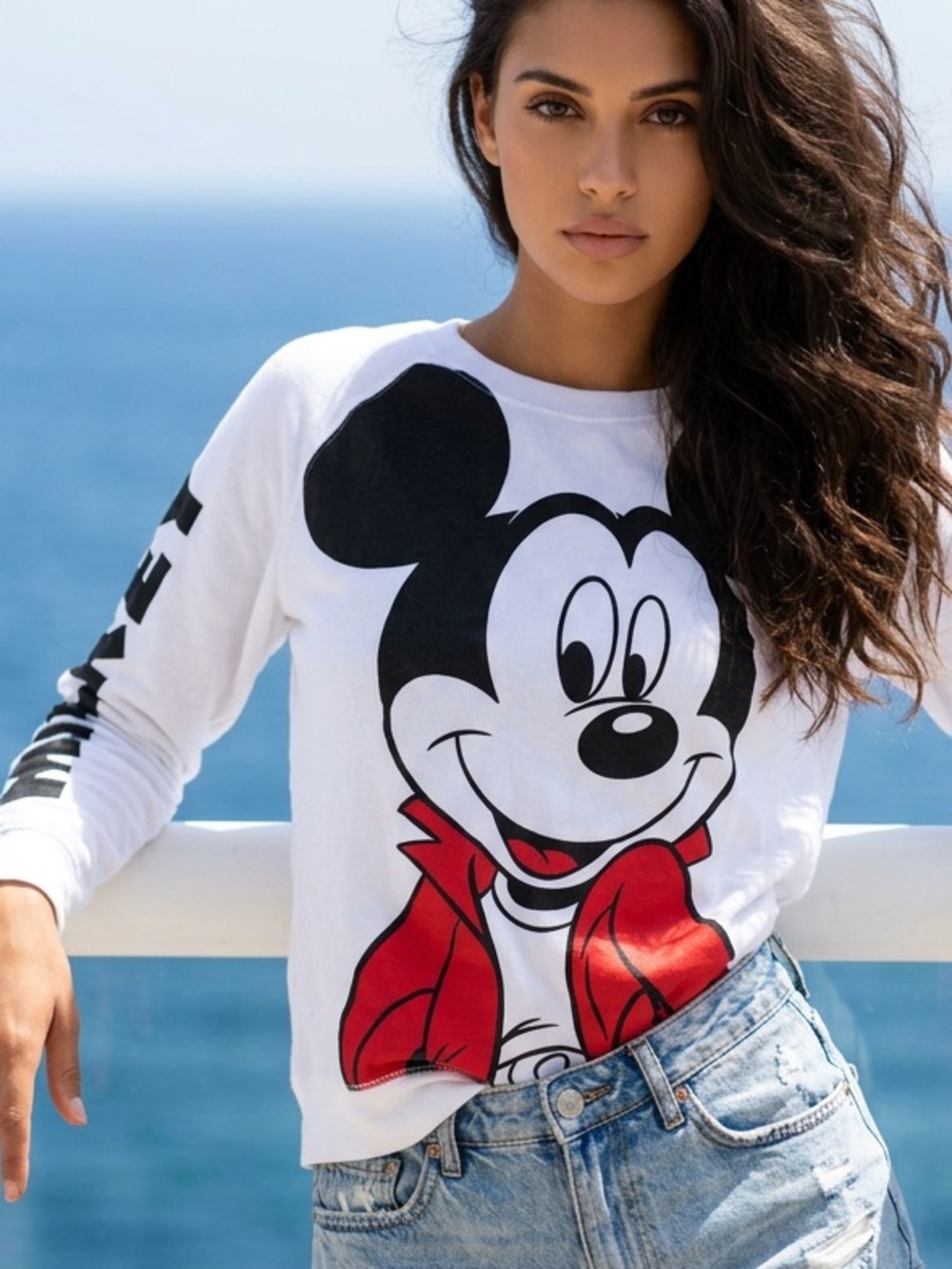 NEW DISNEY MICKEY MOUSE SWEATSHIRT CREWNECK WHITE SIZE XL 15/17